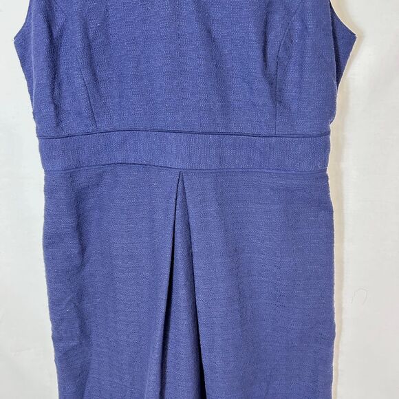 J. McLaughlin Estrella Navy V-Neck Sleeveless Midi Sheath Dress Size 10 - Picture 6 of 15